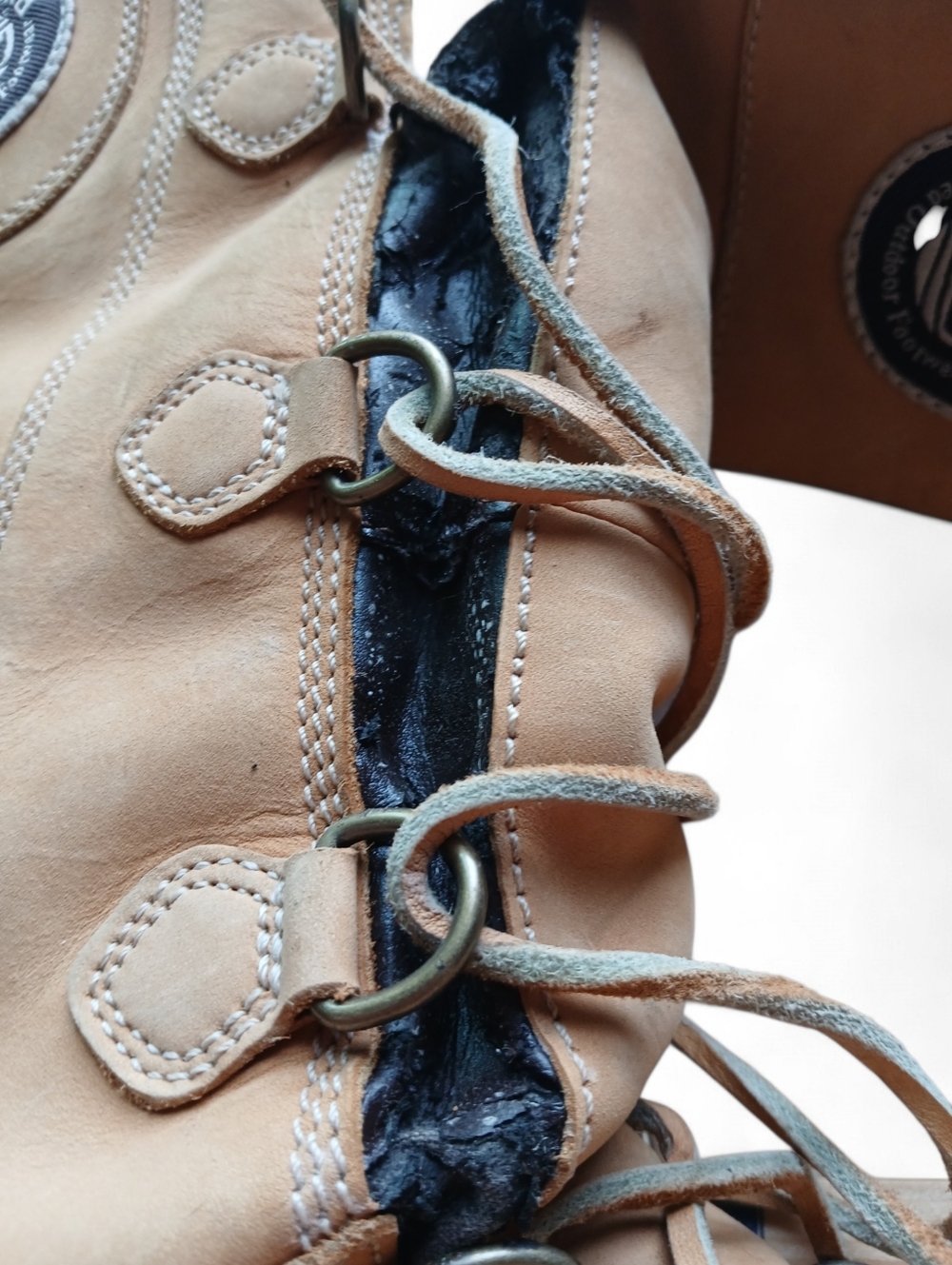 Timberland Women's Size 7 Tan and Black Lace-Up Tall Winter Boots - Picture 6 of 11